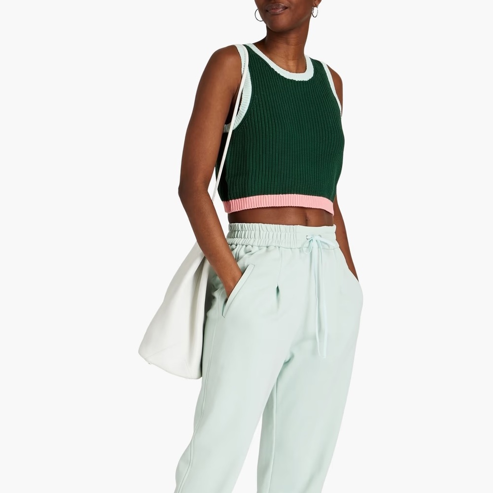 The Upside cropped knit top